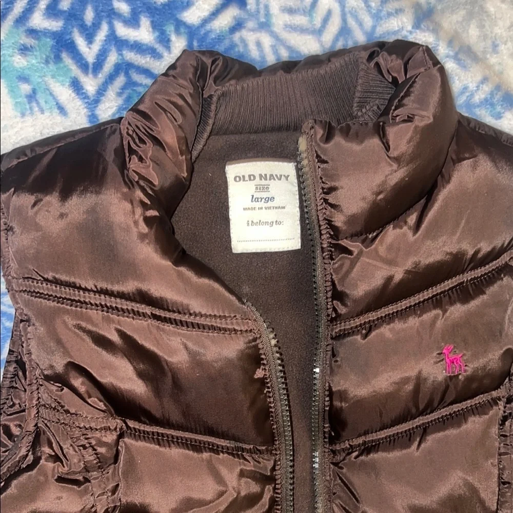 Old Navy Brown Puffer Vest